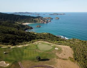 Kauri Cliffs 16th Aerial Island